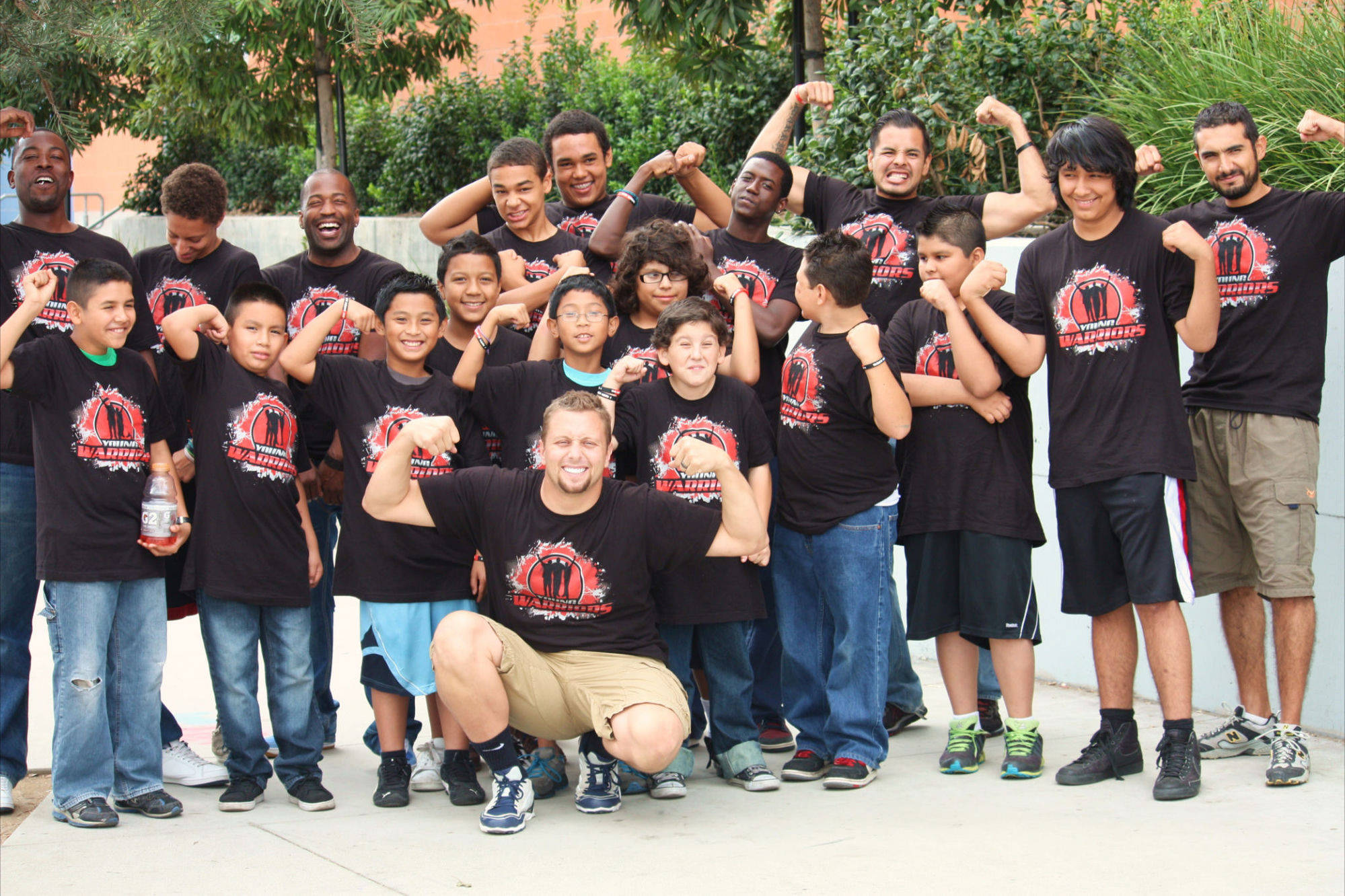 Then — LA schools 2010, Güerote with the original cohort of young warriors